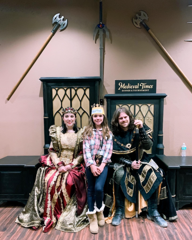 King and Queen at Medieval Times