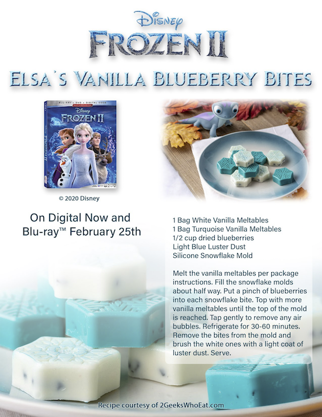 Frozen 2 Elsas Vanilla Blueberry Bites