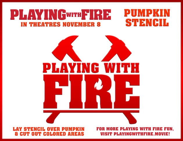Playing With Fire Printable Pumpkin Stencil