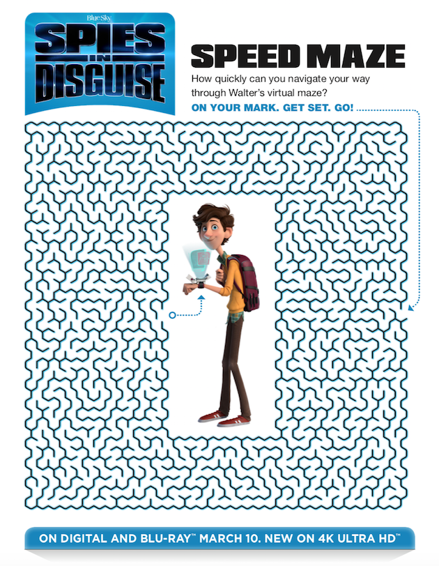 Spies in Disguise Printable Maze