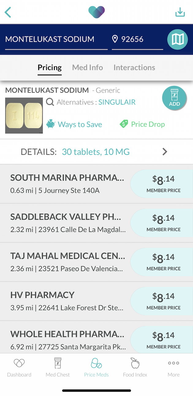 Prescription Medication Price Comparison