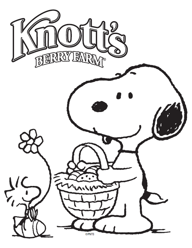 Snoopy and Woodstock Coloring Sheet