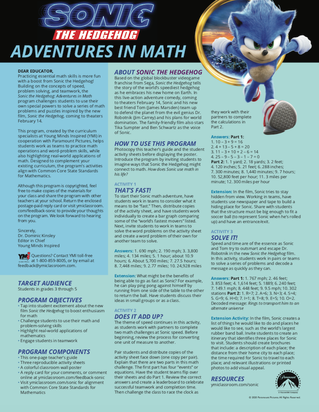 Hyper Sonic Math !,! Free Activities online for kids in 4th grade