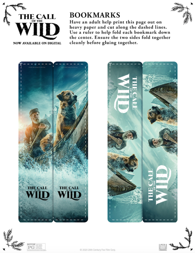 The Call of the Wild Printable Bookmarks