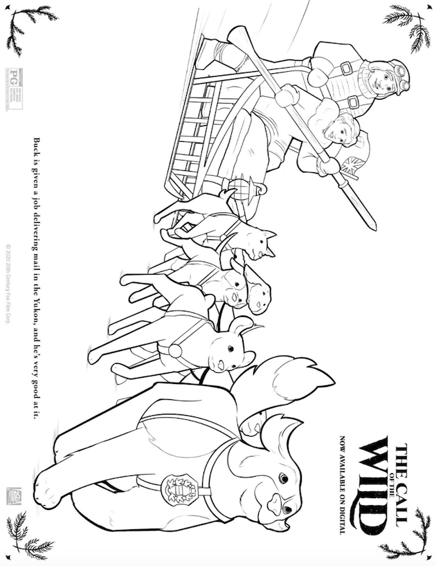 The Call of the Wild Printable Coloring Sheet