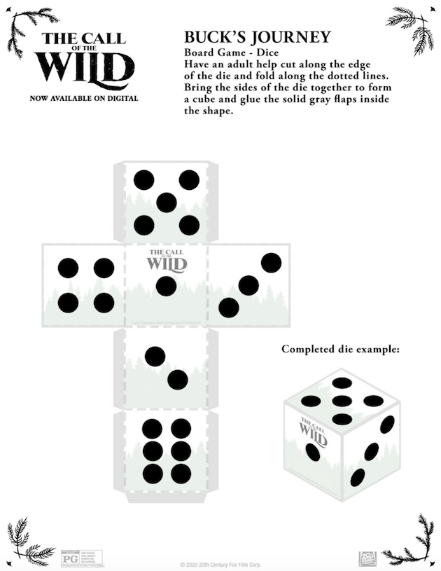 The Call of the Wild Printable Game Pieces