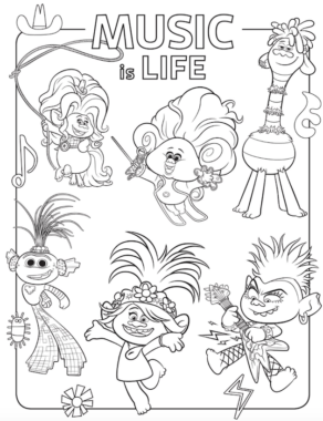 Trolls World Tour Printables, Recipes, DIY Projects, and more - Rockin ...