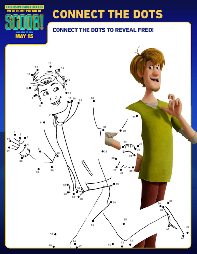 Scooby Doo Printable Connect the Dots