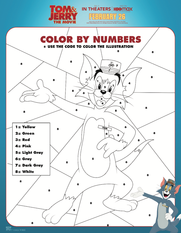 Tom and Jerry Color by Numbers
