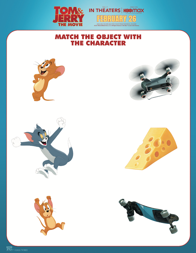 Tom and Jerry Matching Printable