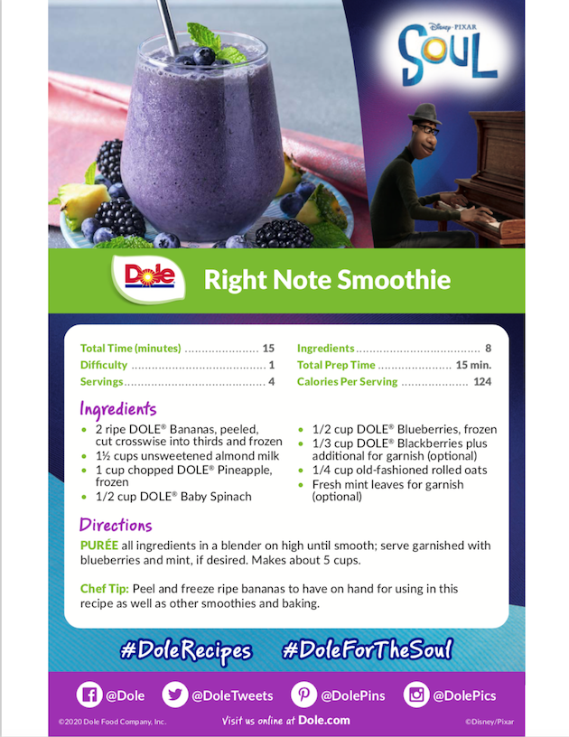 Dole Right Note Smoothie Recipe