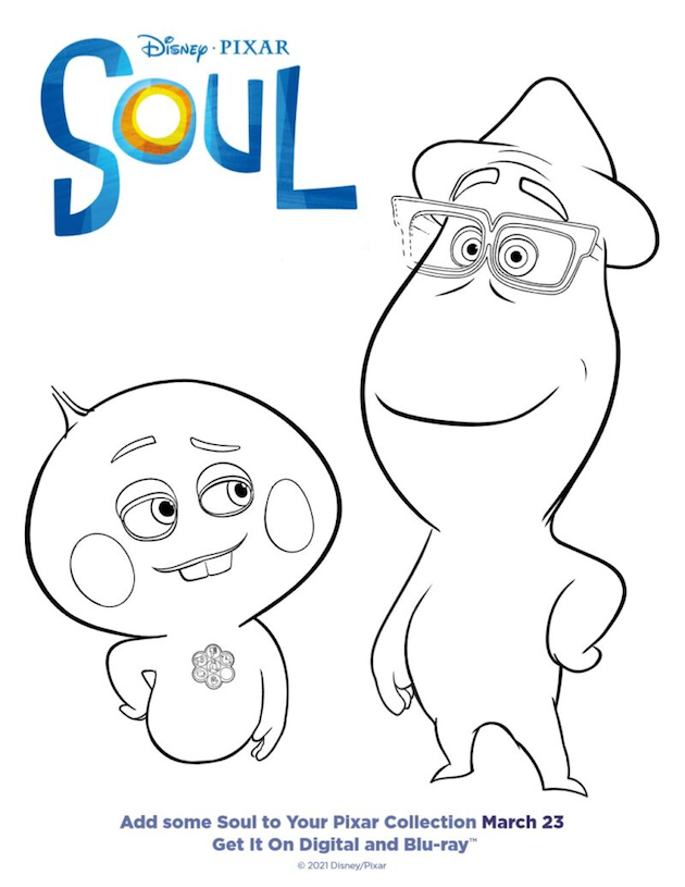 Pixar Soul Printable Coloring Page