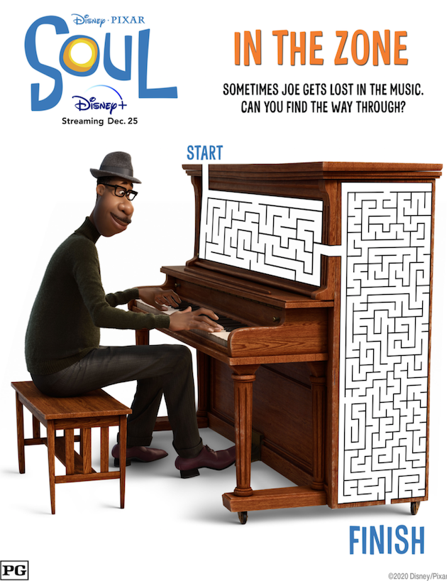 Pixar Soul Printable Maze
