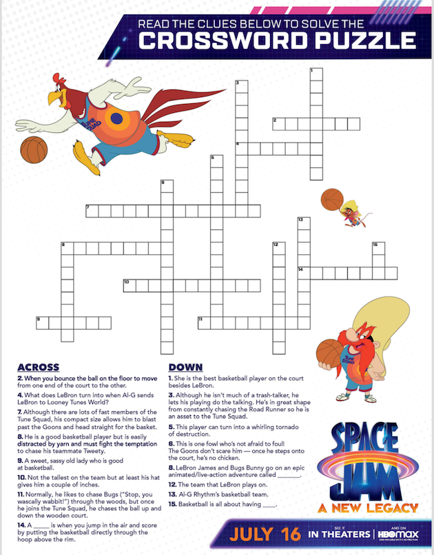 Printable Looney Tunes Crossword Puzzle