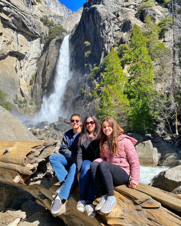 Family at Yosemite Falls
