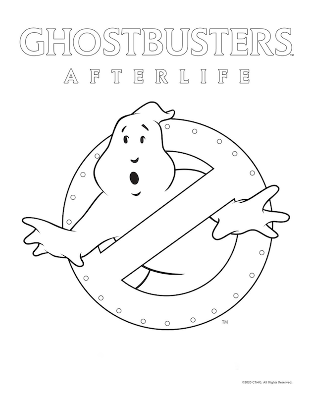 Ghostbusters Coloring Sheet