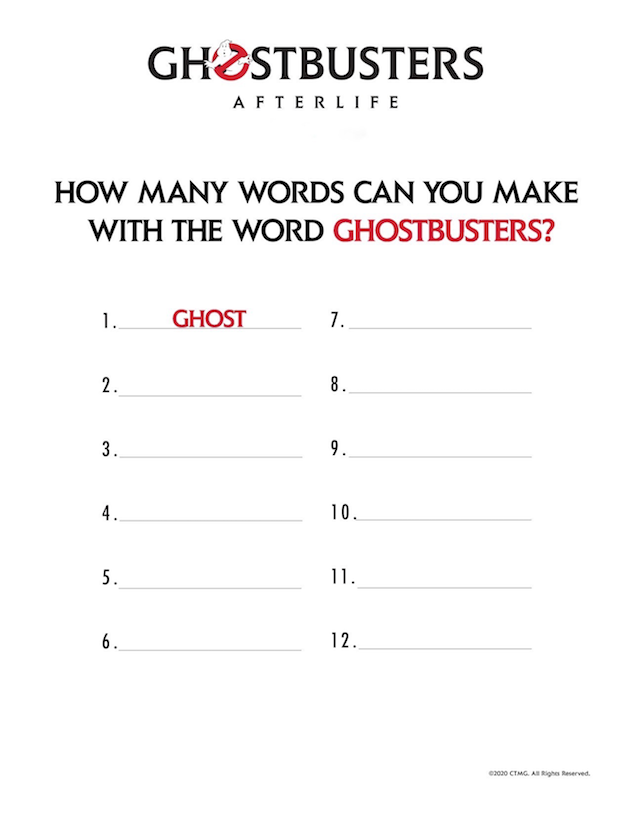 Ghostbusters Printable