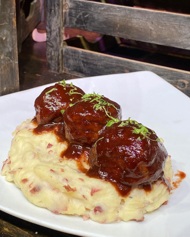 All Beef Meatballs in a Boysenberry BBQ Sauce